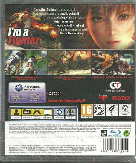 Dead or Alive 5 PS3 sklep najtansze gry na konsole Dead_or_Alive_5_PS3_back