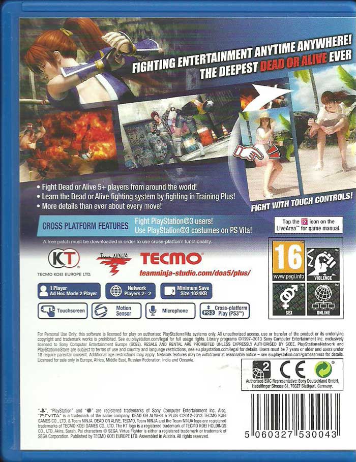 Dead or Alive 5 Plus PS Vita