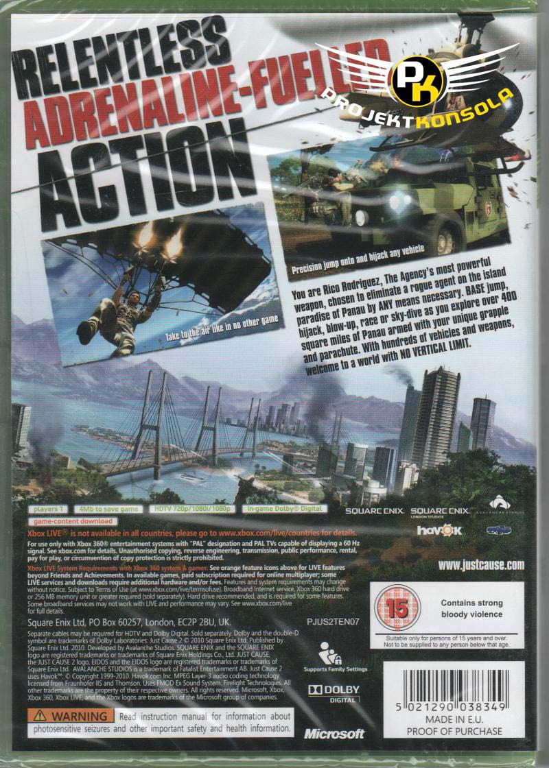 Just Cause 2 XBOX 360 sklep najtańsze gry na konsole Just Cause 2 XBOX 360 sklep: najtańsze gry na konsole